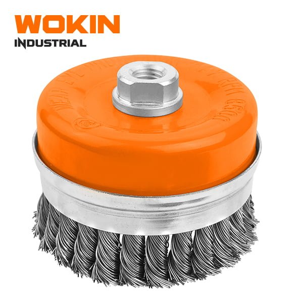 Bàn chải sắt dạng cốc xoắn kèm đai ốc (Siêu bền)(Công nghiệp)